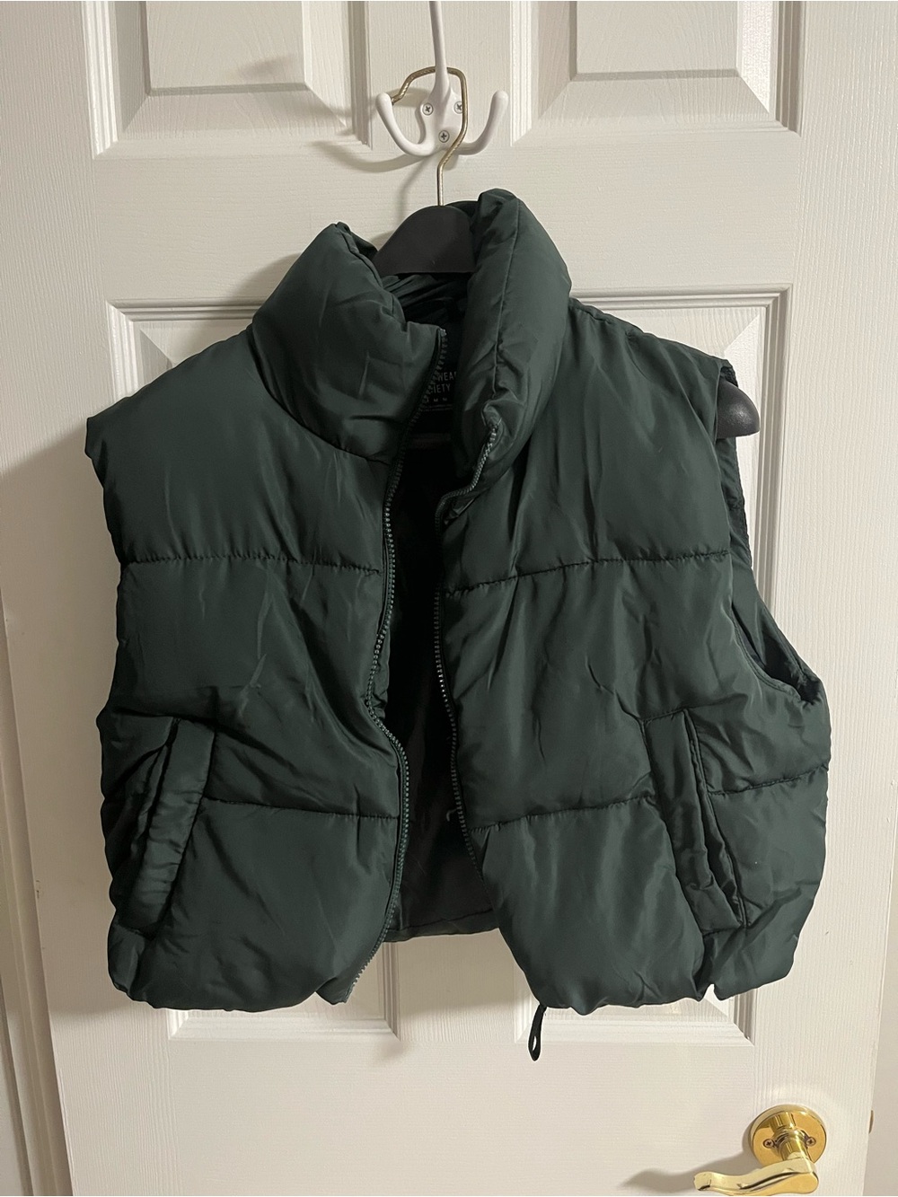 Streetwear Society Dark Green Quilted Puffer Vest